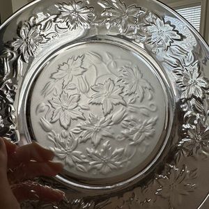 Princess House Crystal Plates 10" Clear with frosted center